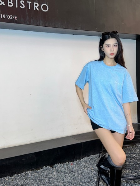 DIOR T Shirts Men's White Crew Neck Moderate Straight Fit