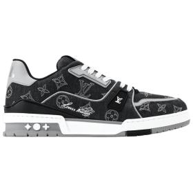 LOUIS VUITTON Trainer Low top Skateboard Shoes Black