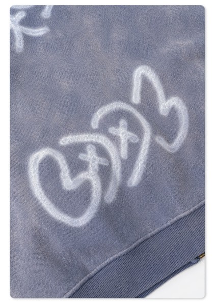 Men's Vintage Acid Wash Zip Up Hoodie, Graffiti Graphic Oversized Hooded Sweatshirt, Y2K Harajuku Streetwear Full Zip Jacket with Pockets