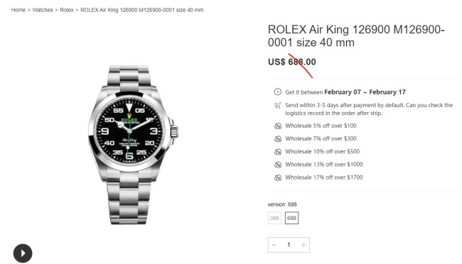 Special offer goods ROLEX version 688