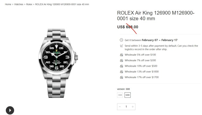Special offer goods ROLEX version 688