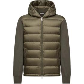 Moncler Panelled Zip Up Hooded Jacket