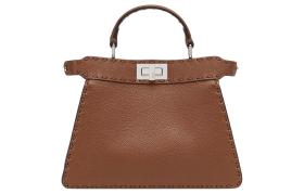 FENDI Peekaboo ISeeU Calfskin Shoulder Bag, Crossbody Bag, Handbag Small Women's Brown 8BN327-ARBB-F1NPG size 27*11*21 cm