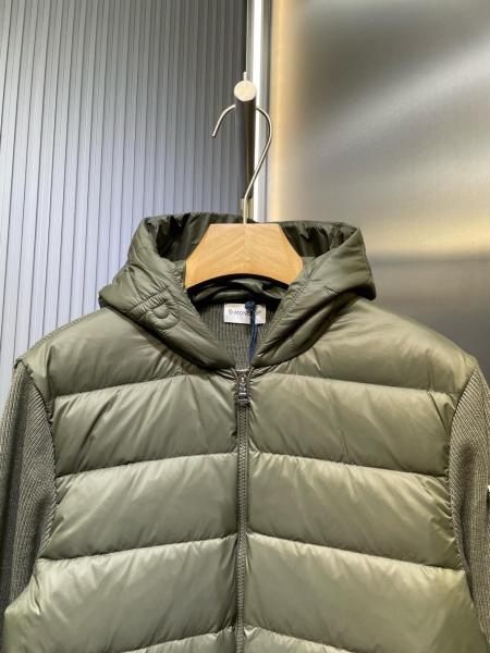 Moncler Panelled Zip Up Hooded Jacket