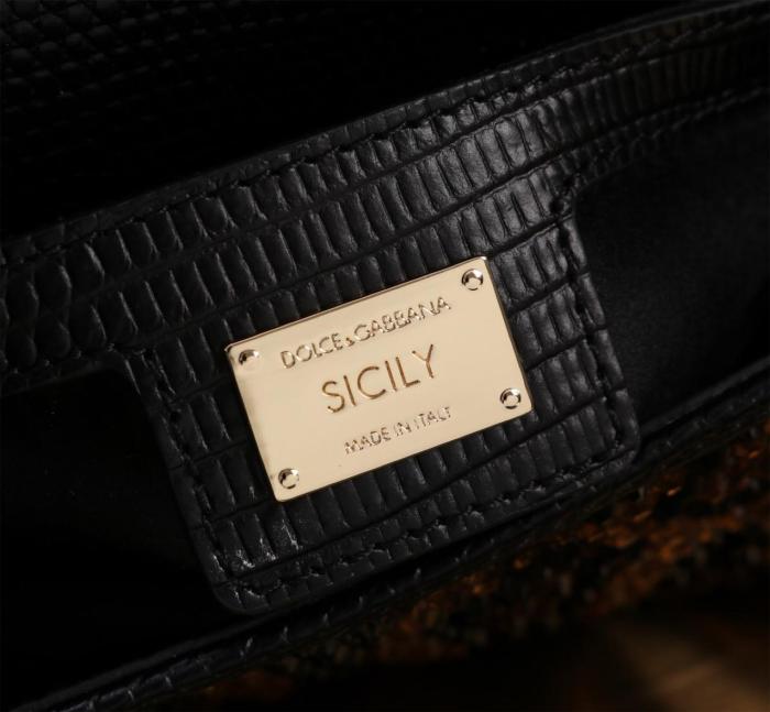 Dolce & Gabbana Medium Sicily handbag BB6003AO043HY13M size H18.5 x W20 x D10 cm