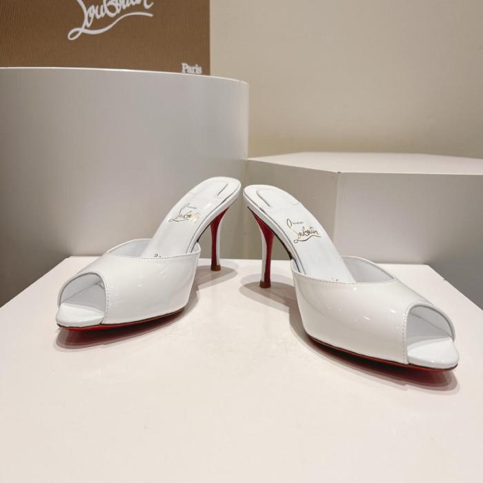 Christian Louboutin CL Me Dolly Slide Slippers Women's White