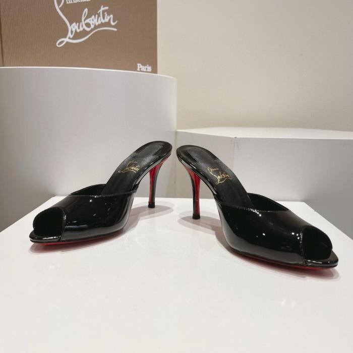 Christian Louboutin 80mm Miss Z Peep toe Stiletto Sandals Women's