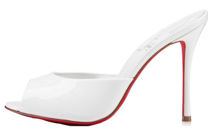 Christian Louboutin CL Me Dolly Slide Slippers Women's White