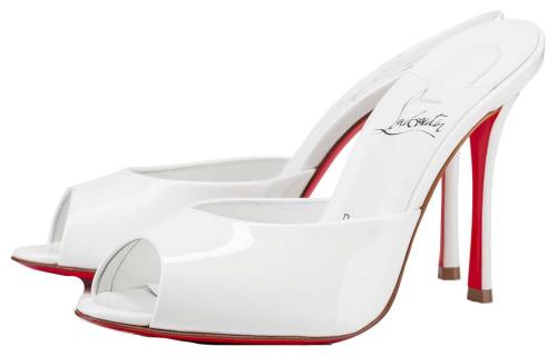 Christian Louboutin CL Me Dolly Slide Slippers Women's White