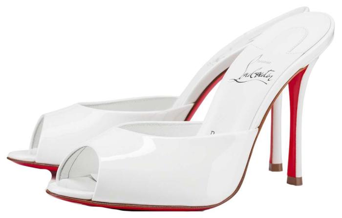 Christian Louboutin CL Me Dolly Slide Slippers Women's White