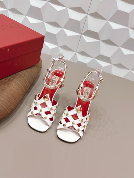 Valentino GARAVANI Studdy One Strap Sandals 10cm Women's Ivory White