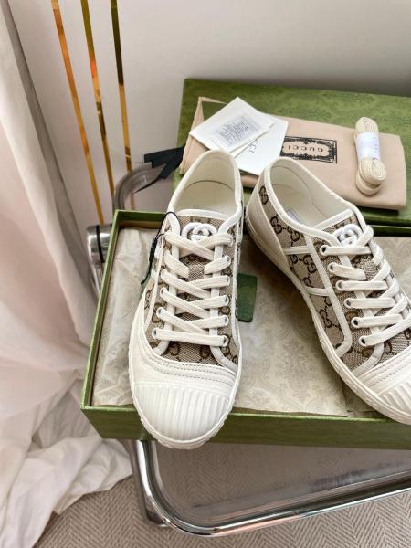 Gucci Wmns Gg Canvas Trainer 'White Beige Monogram' Women's