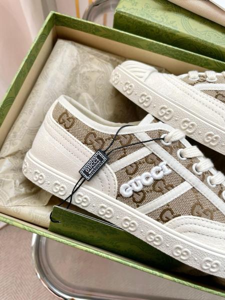 Gucci Wmns Gg Canvas Trainer 'White Beige Monogram' Women's