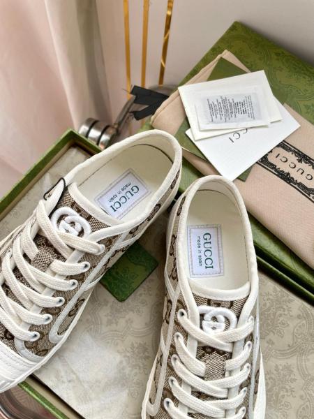 Gucci Wmns Gg Canvas Trainer 'White Beige Monogram' Women's