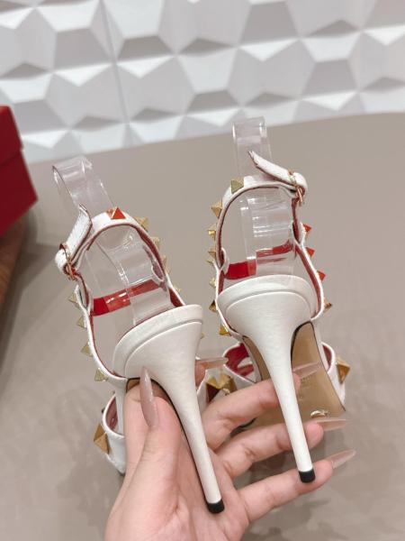 Valentino GARAVANI Studdy One Strap Sandals 10cm Women's Ivory White