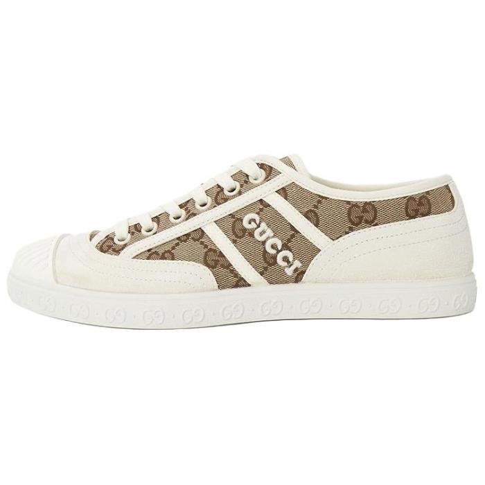 Gucci Wmns Gg Canvas Trainer 'White Beige Monogram' Women's
