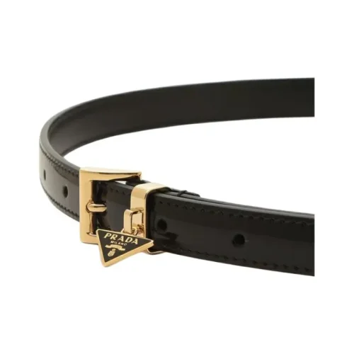 PRADA Leather Belts Women's Black