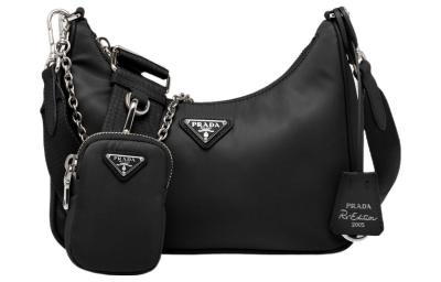 PRADA Re-Edition 2005 Shoulder Bag Nylon Black 1BH204-R064-F0002-V-V9L size 22*6.5*18 cm