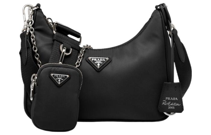 PRADA Re-Edition 2005 Shoulder Bag Nylon Black 1BH204-R064-F0002-V-V9L size 22*6.5*18 cm