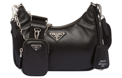 PRADA Padded Nappa Leather Re Edition Shoulder Bag Black 1BH204_2DYI_F0002_V_V9Z size 22*6.5*18cm