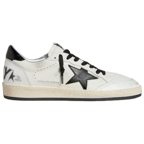 Golden Goose Ball Star Wishes Sheepskin Low top Skateboard Shoes White Black