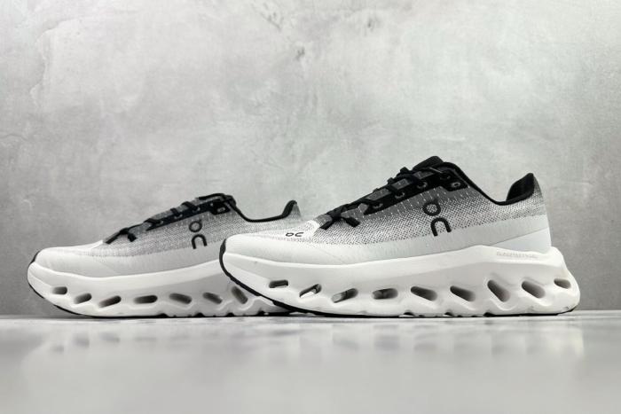 On Cloudtilt Cushioning Abrasion Resistant Breathable Low top Running Shoes White Black