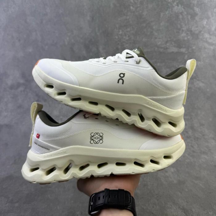 On x LOEWE Cloudtilt 2 Low top Casual Shoes White Green