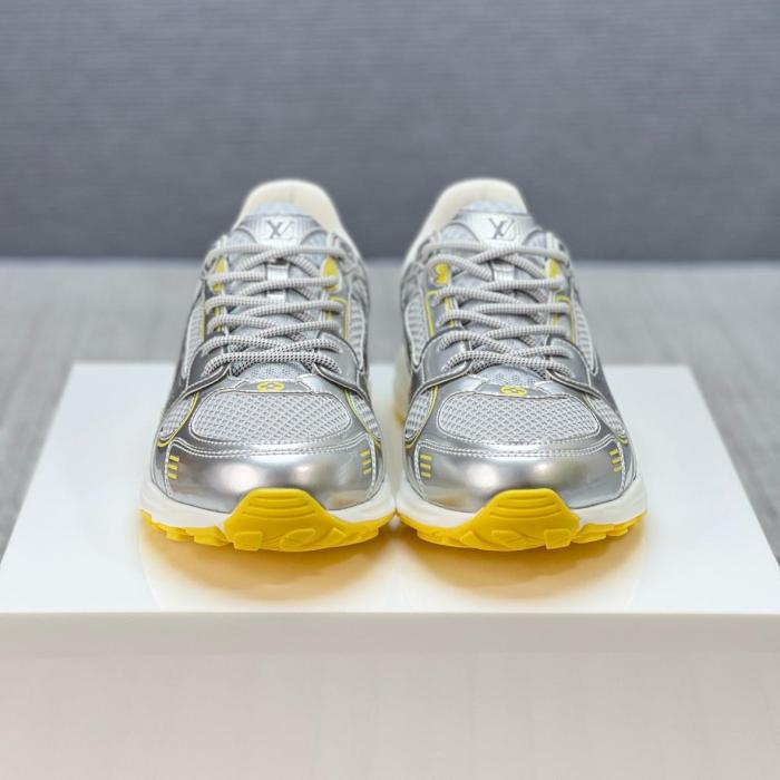 LOUIS VUITTON Olympia Low top Casual Shoes Silver Yellow