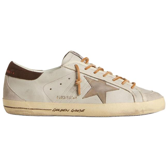 Golden Goose Super Star Cow Leather Low top Skateboard Shoes Light Beige
