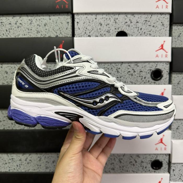 Saucony Pro Grid Omni All in 9 Classic And Versatile Low top Running Shoes Unisex Blue