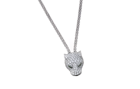 CARTIER PANTHÈRE 18K Gold Diamond Necklaces Unisex White Gold