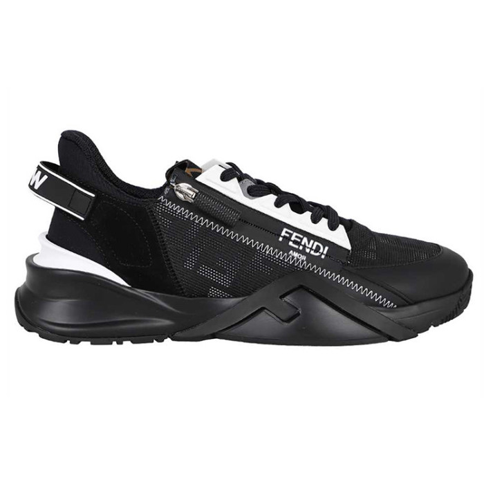 FENDI Flow Comfortable Low top Casual Shoes Men's Black