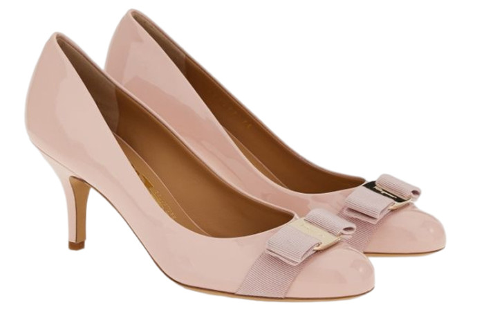 FERRAGAMO Vara High Heels Women's Light Pink Red