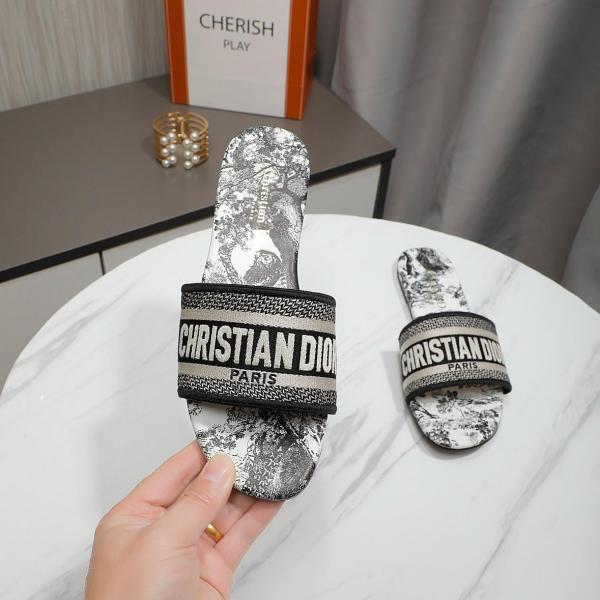 DIOR Dway Slide Slippers Women's Dark Blue