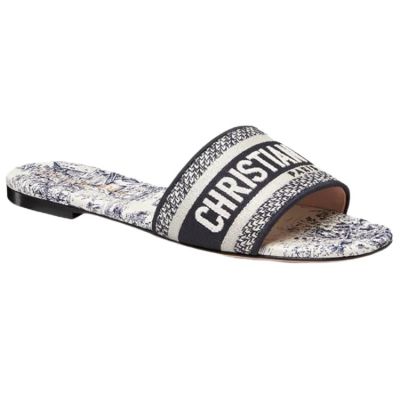 DIOR Dway Slide Slippers Women's Dark Blue
