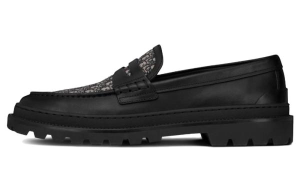 DIOR Explorer Loafer 'Black Oblique Jacquard'