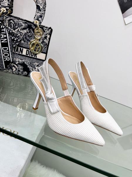 DIOR J'Adior Slim Heel High Heels 10cm Women's White
