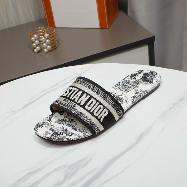 DIOR Dway Slide Slippers Women's Dark Blue