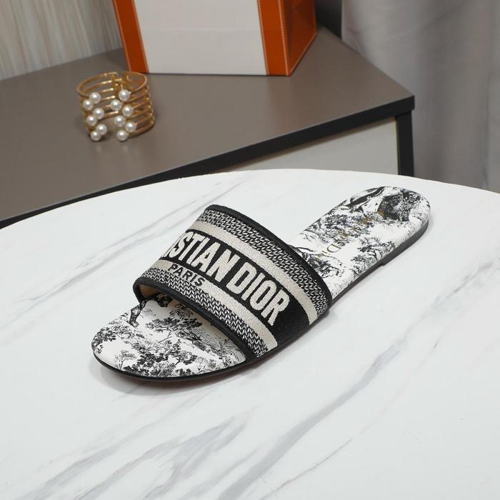 DIOR Dway Slide Slippers Women's Dark Blue