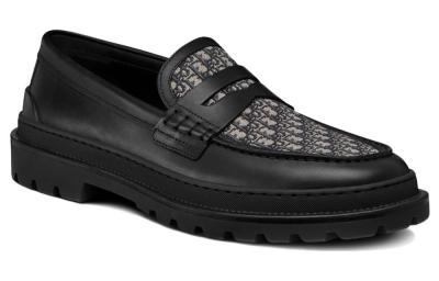 DIOR Explorer Loafer 'Black Oblique Jacquard'