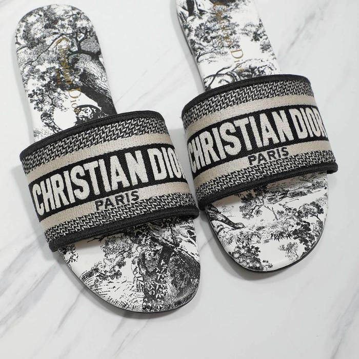 DIOR Dway Slide Slippers Women's Dark Blue