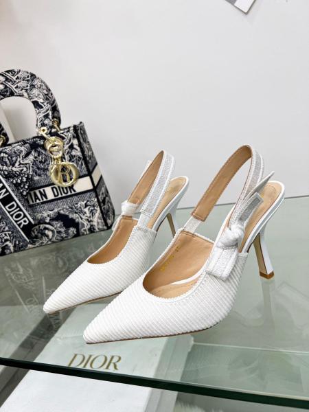 DIOR J'Adior Slim Heel High Heels 10cm Women's White