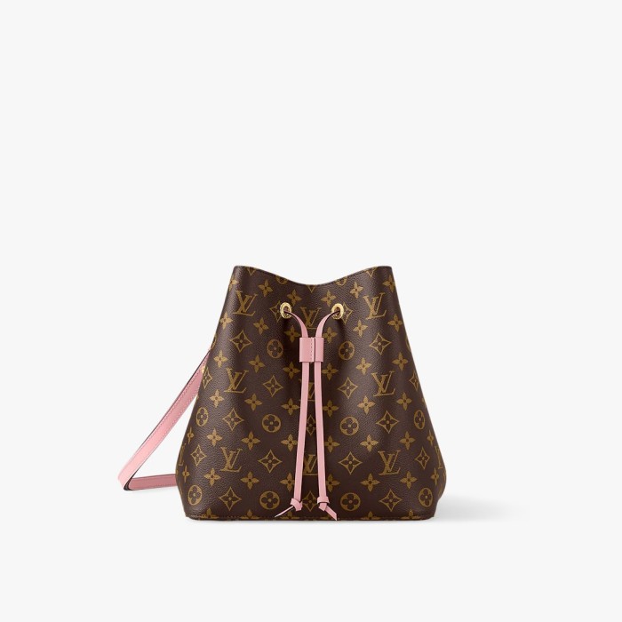 LOUIS VUITTON NOE Monogram Coated Canvas With Leather Bucket Bag, One Shoulder Handbag Women's Brown M44022 size 26*17.5*26 cm