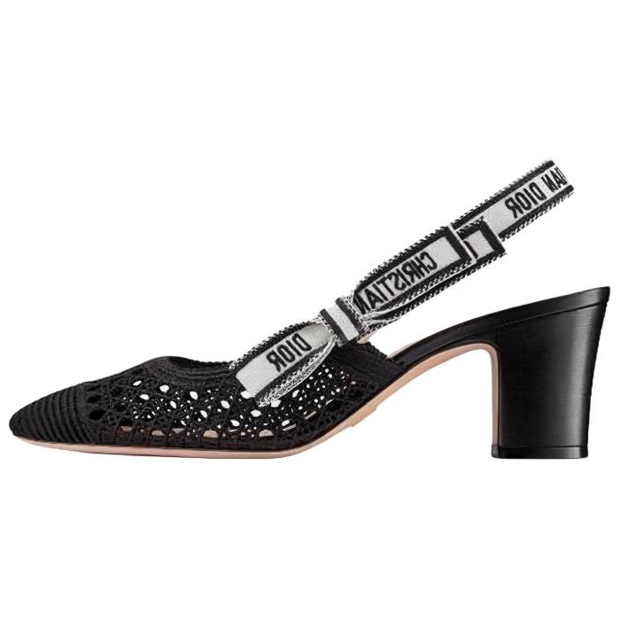 DIOR Moi Block Heel High Heels Women's Black