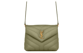 SAINT LAURENT YSL LOULOU Cow Leather Crossbody Bag, Shoulder Bag Women's Mint Green 678401-DV707-3317 size 20*7.5*14 cm