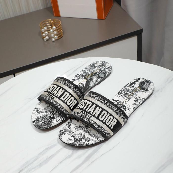 DIOR Dway Slide Slippers Women's Dark Blue