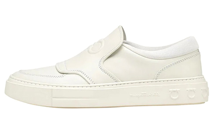 FERRAGAMO Stylish Skateboarding Shoes Men's White