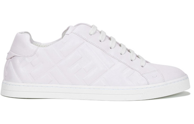 FENDI Leather Low Top Triple White