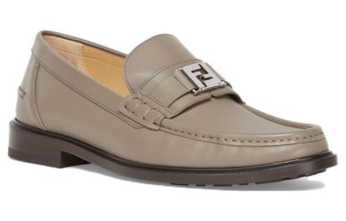 FENDI FF Loafers Men's Beige