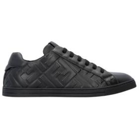 FENDI Leather Low Top Triple Black